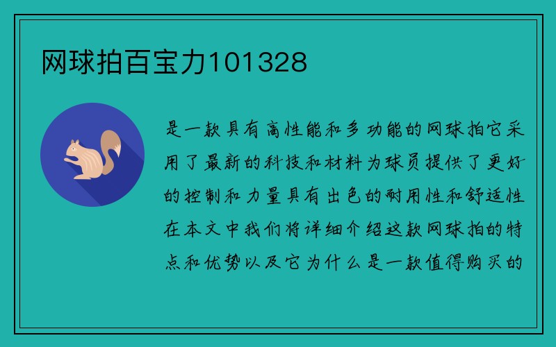 网球拍百宝力101328